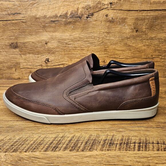 ECCO brown Soft 7 Leather Slip on casual sneaker shoes sz 10 main image 7